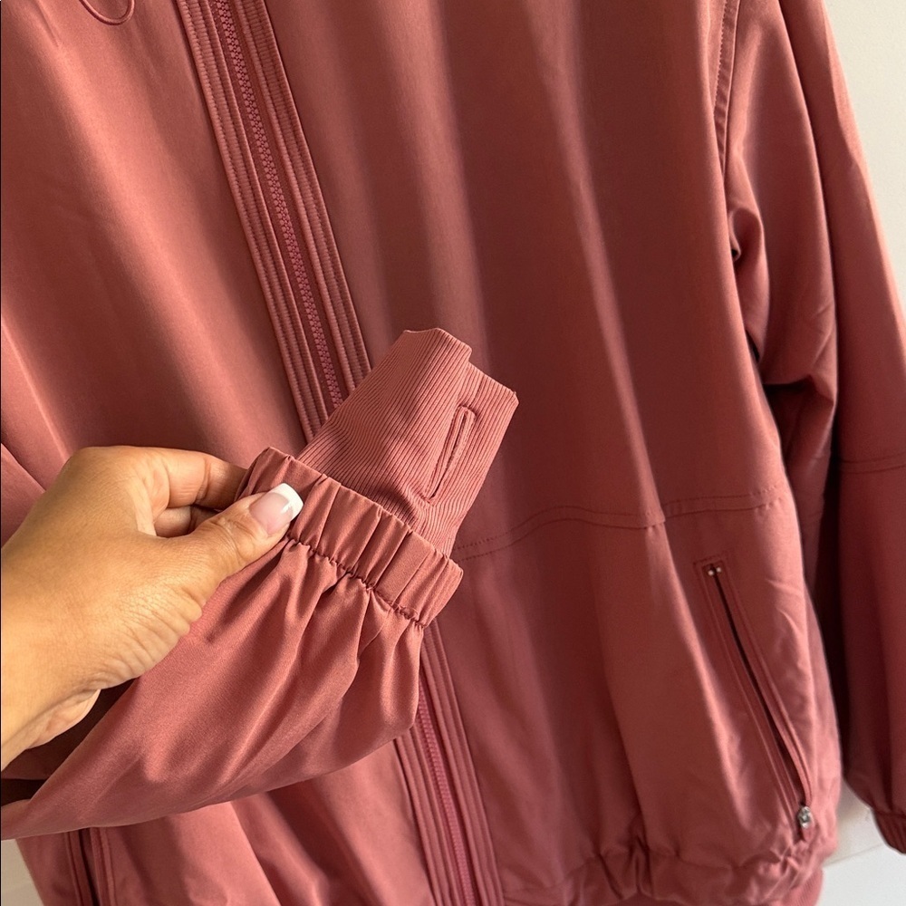 Lou & Grey - Rust mauve Hooded zip up - Small - Picture 3 of 7